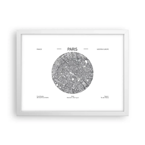 Poster in einem weißen Rahmen - Anatomie von Paris - 40x30 cm