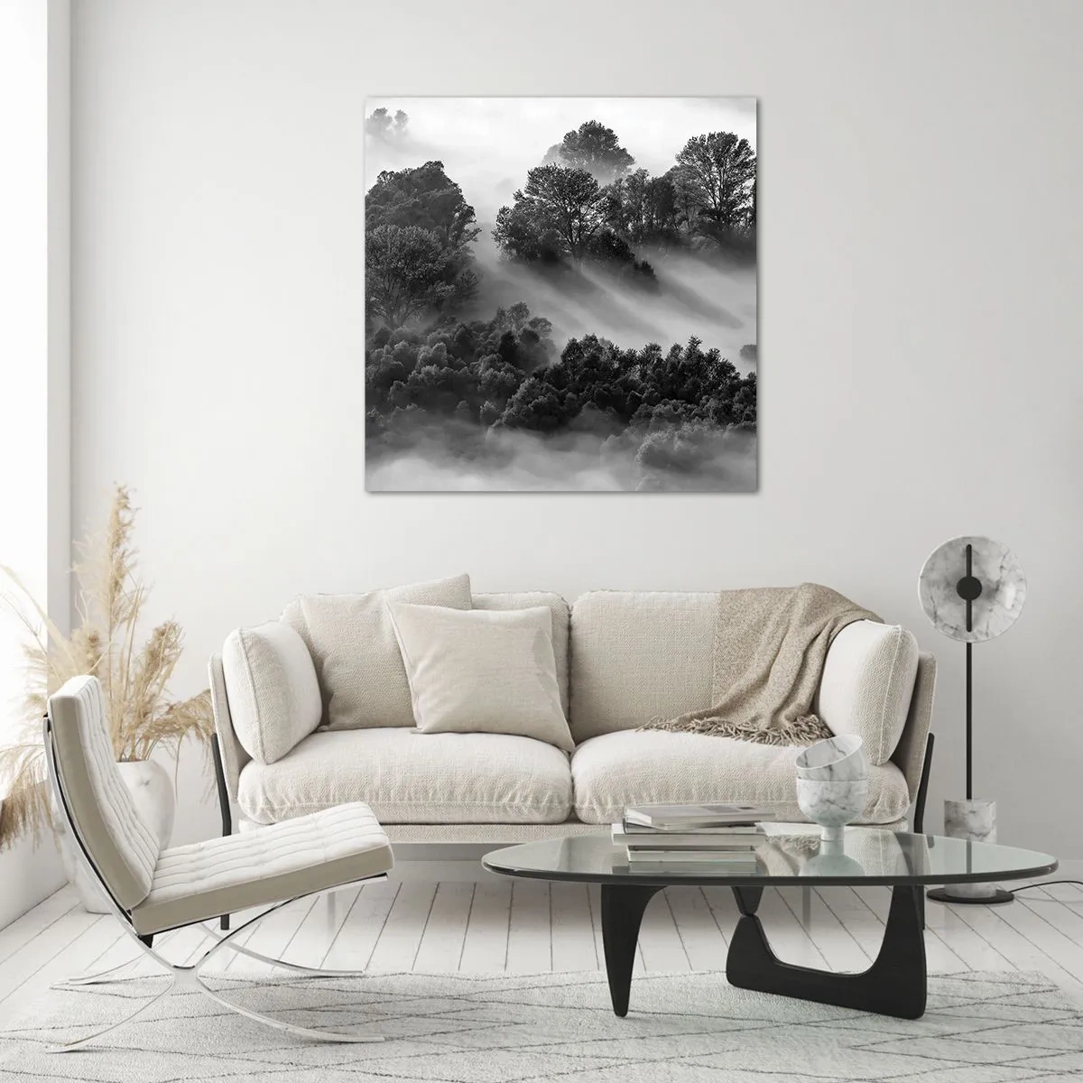 Glasbild - Bild auf glas - Aufstehend aus dem Schlaf - 60x60 cm