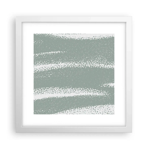 Poster in einem weißen Rahmen - Abstraktion im Winterklima - 30x30 cm