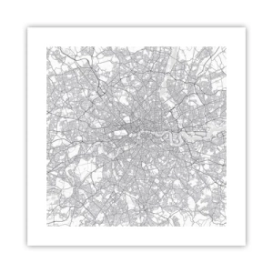 Poster - Karte des Labyrinths von London - 40x40 cm