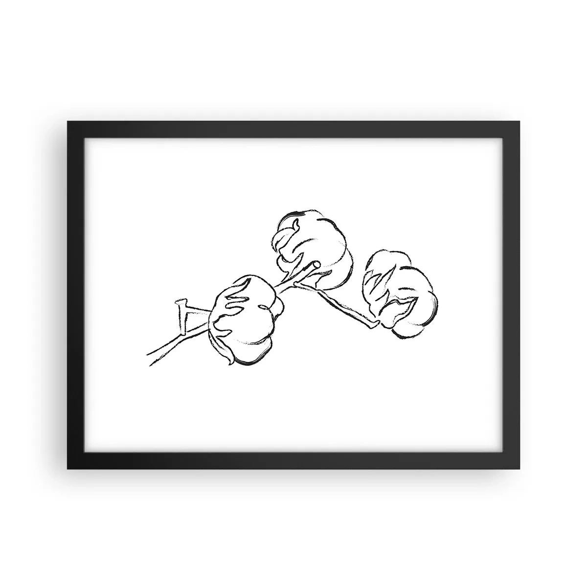 Poster in einem schwarzem Rahmen - Baumwolldaunen - 40x30 cm