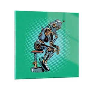 Glasbild - Bild auf glas - Über der Essenz des Seins - 50x50 cm