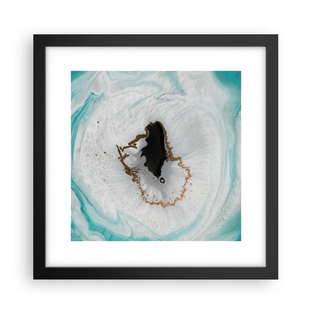 Poster in einem schwarzem Rahmen - Nach Innen eindringen - 30x30 cm