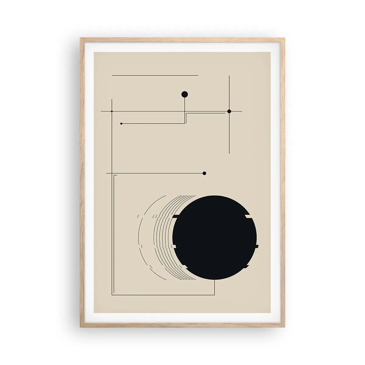 Poster in einem Rahmen aus heller Eiche - Flexible und dynamische Komposition - 70x100 cm