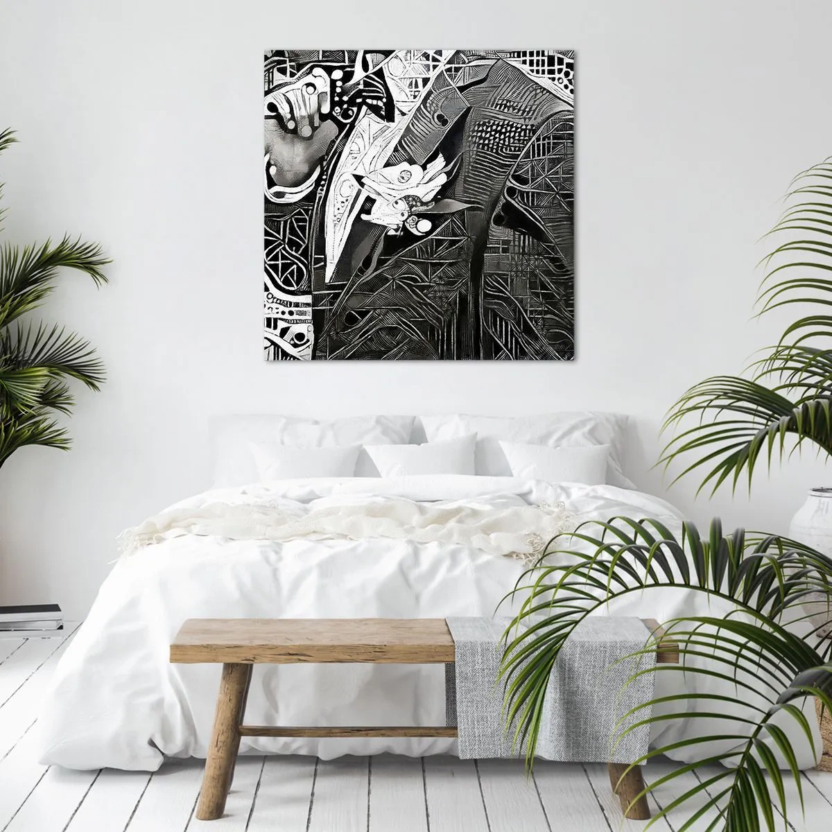 Bild auf Leinwand - Leinwandbild - Nur ein scheinbar grauer Mann - 40x40 cm