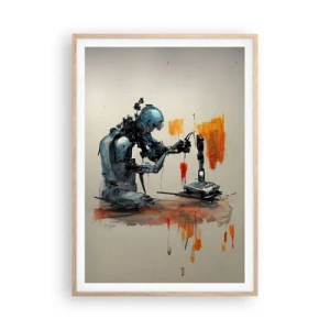 Poster in einem Rahmen aus heller Eiche - Schon morgen… - 70x100 cm