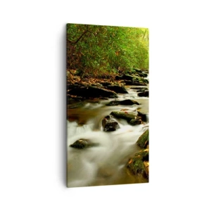 Bild auf Leinwand - Leinwandbild - Wie flüssiges Silber - 45x80 cm