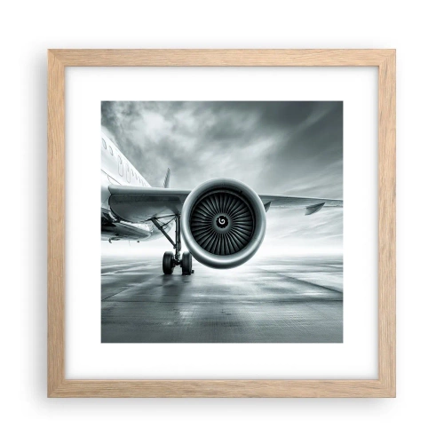 Poster in einem Rahmen aus heller Eiche - Die Macht ist da! - 30x30 cm