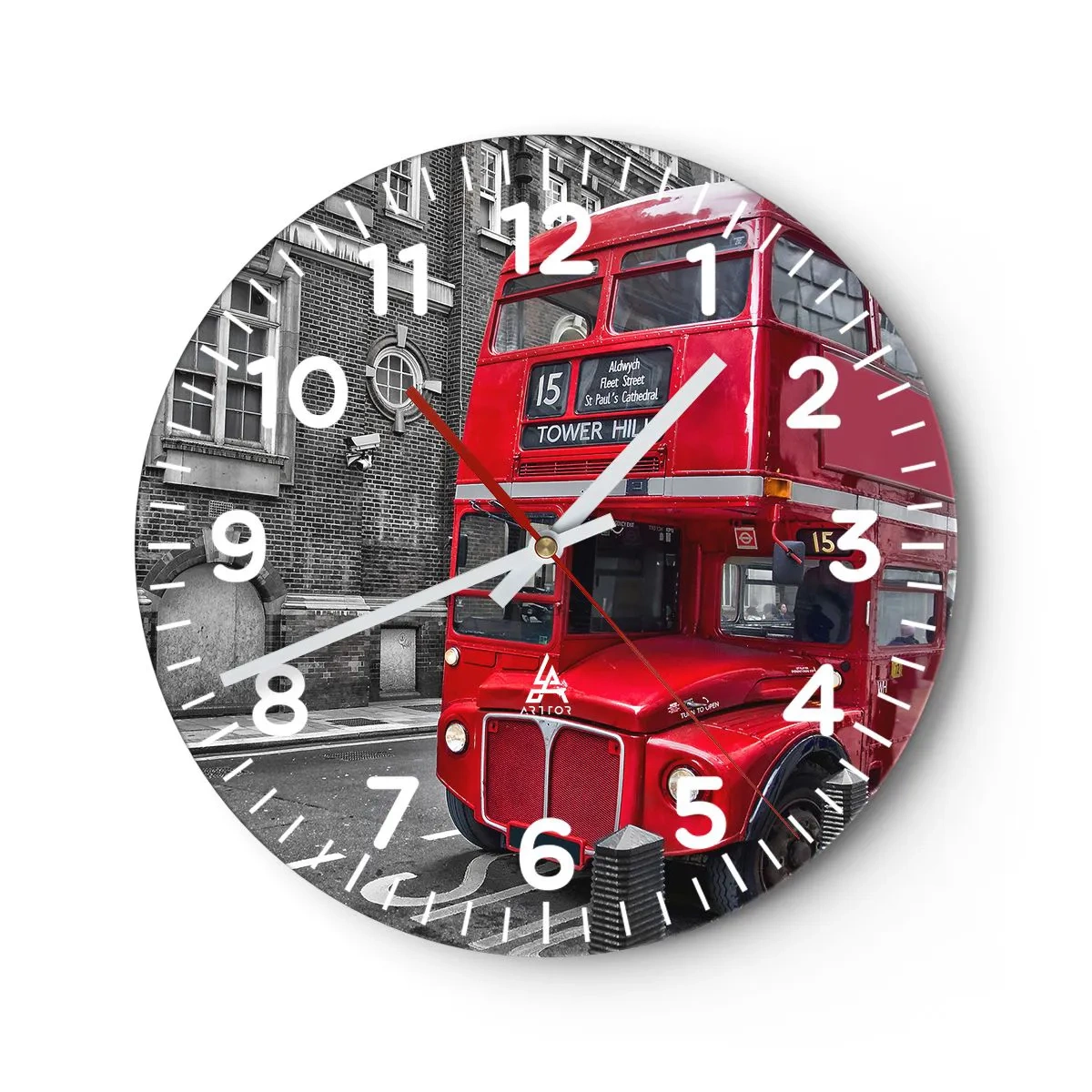 Wanduhr - Glasuhr - Immer gleich - 40x40 cm