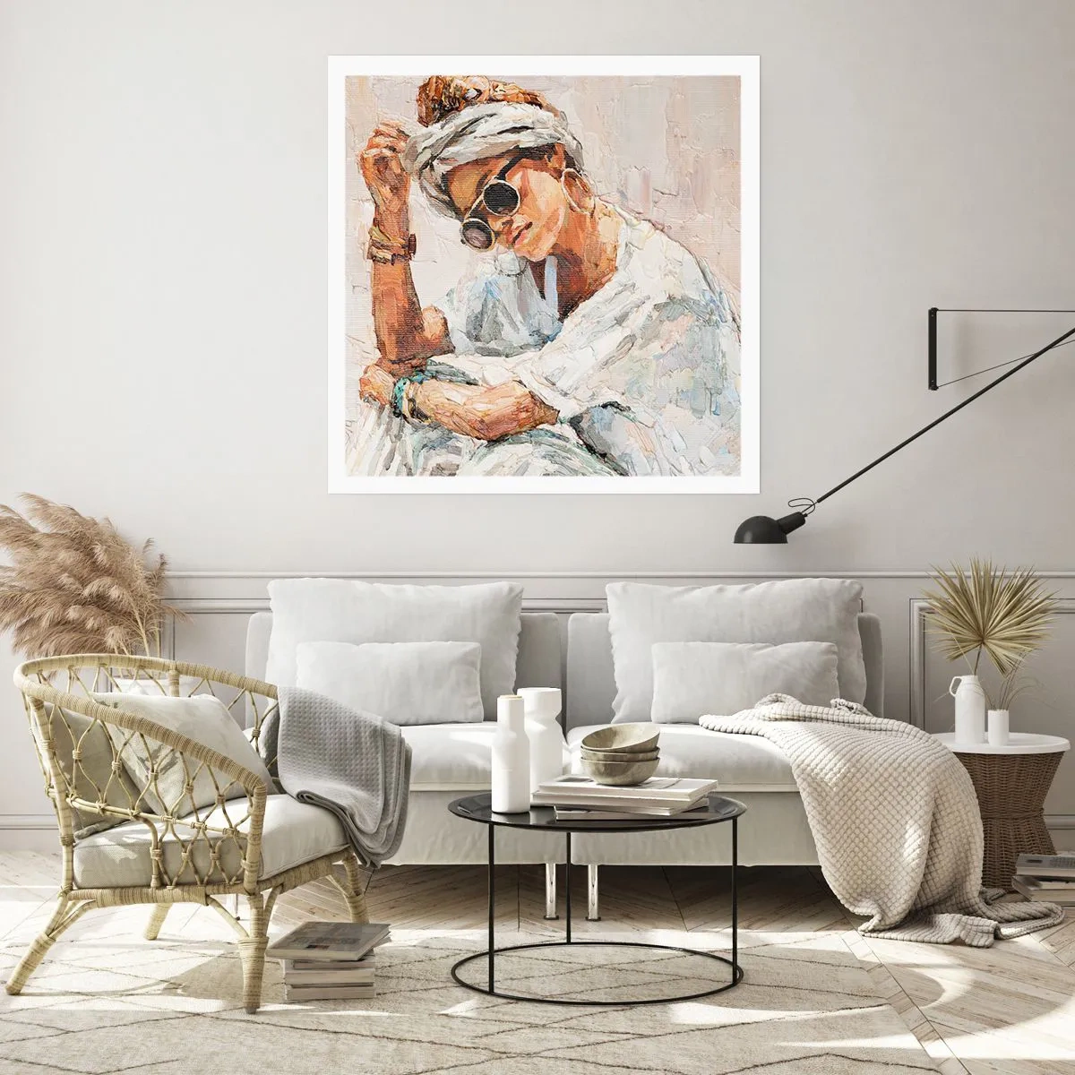 Poster - Porträt in voller Sonne - 60x60 cm