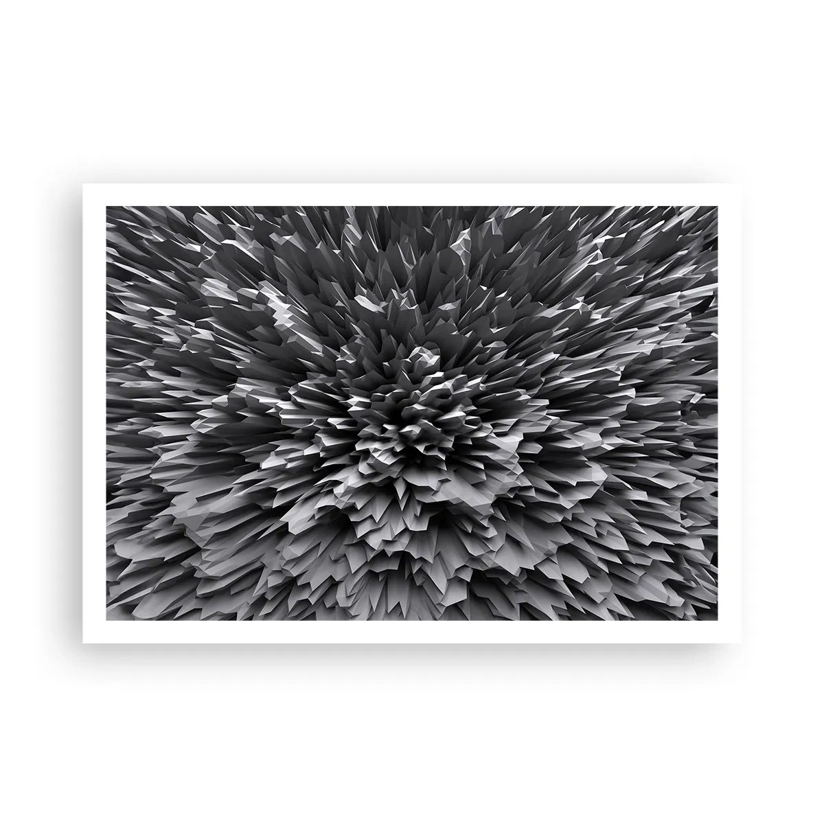 Poster - Abstrakte Struktur in Grautönen - 100x70cm - Härter kann es nicht werden - Moderne Wanddekoration für Wohnzimmer und Schlafzimmer ARTTOR