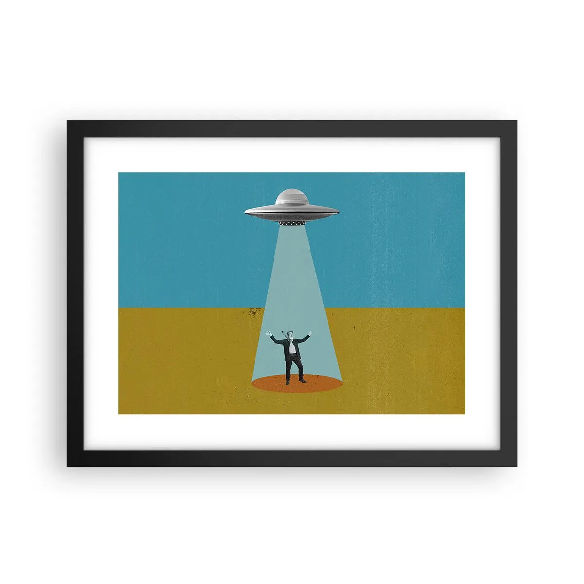 Poster in einem schwarzem Rahmen - Nahe Begegnung - 40x30 cm