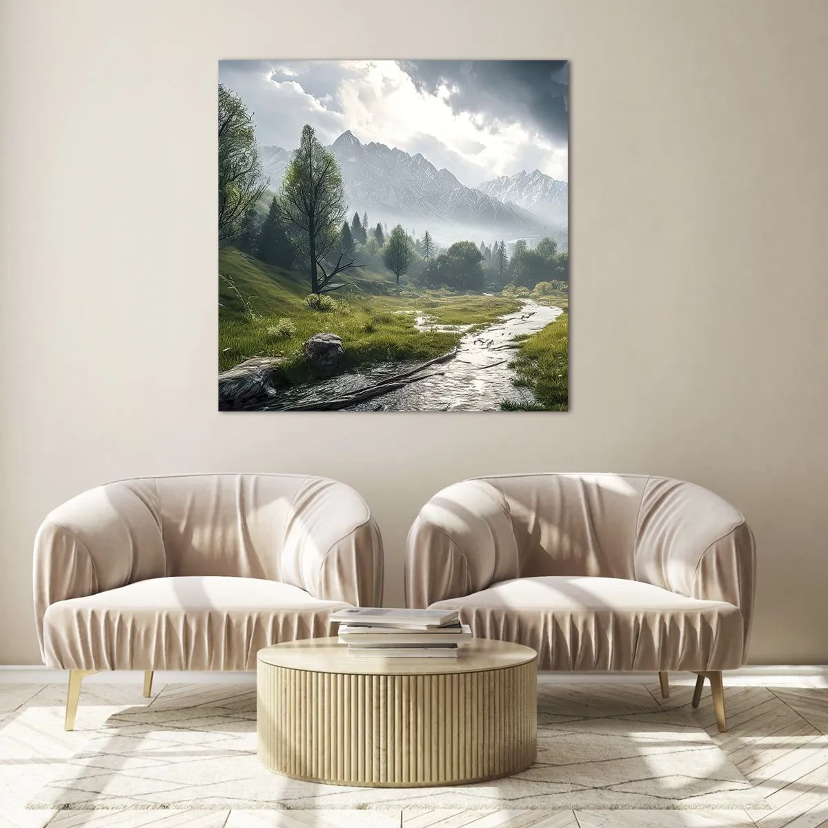 Glasbild - Bild auf glas - Hin und zurück - 70x70 cm