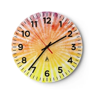 Wanduhr - Glasuhr - Sonnenaufgänge und Sonnenuntergänge - 30x30 cm