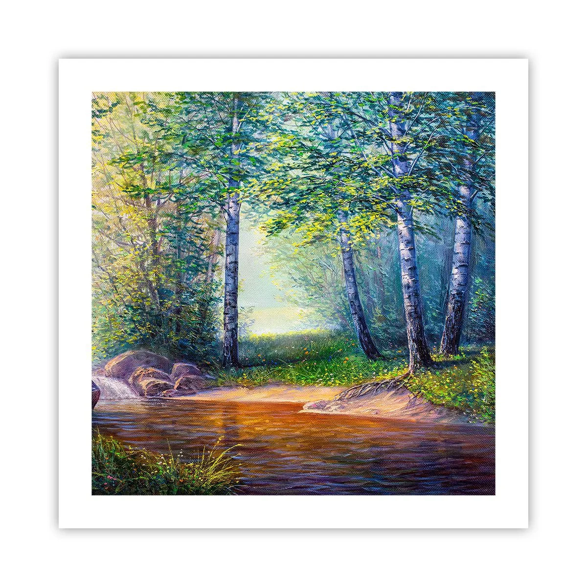 Poster - Idyllische Landschaft - 50x50 cm