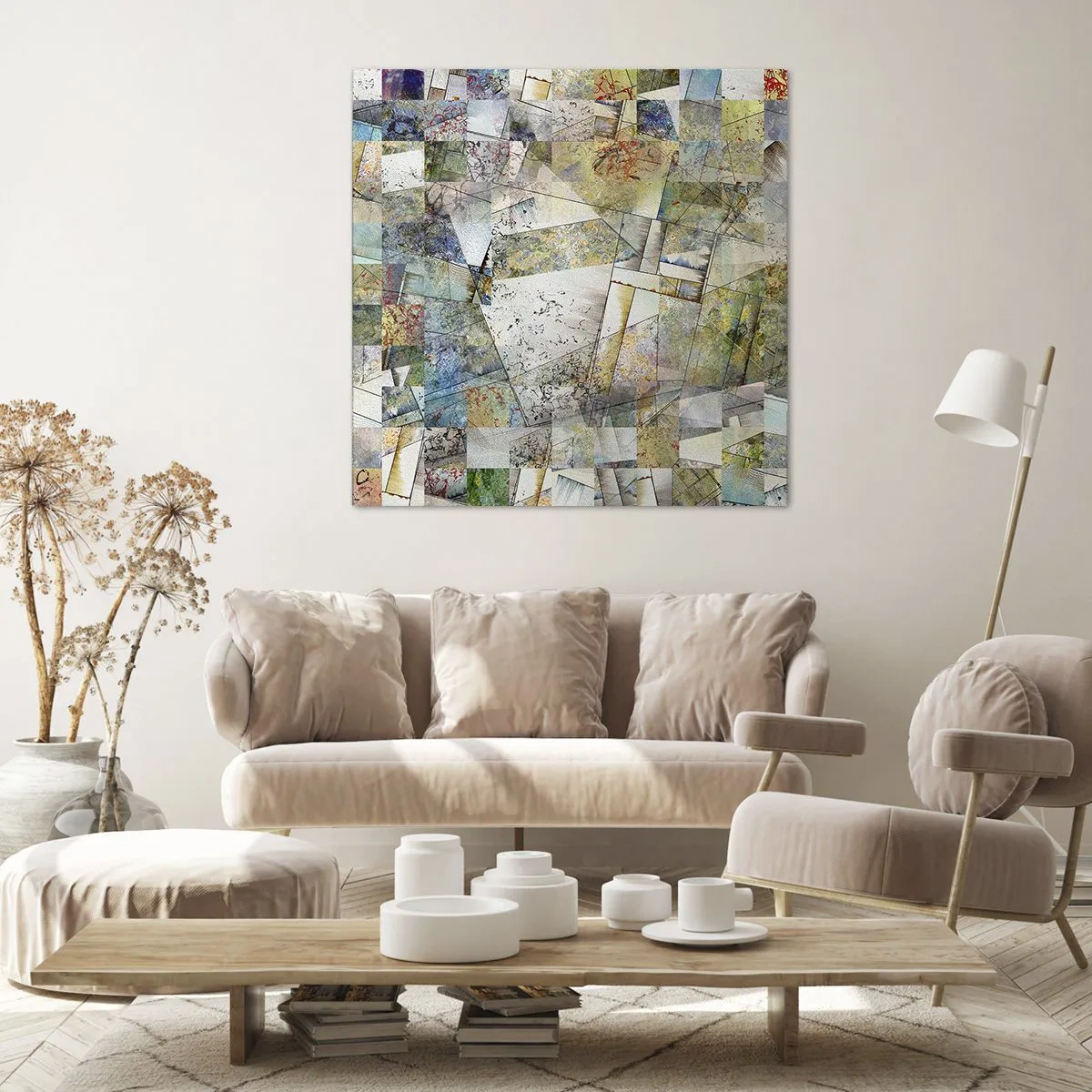 Bild auf Leinwand - Leinwandbild - Geometrische Mischung - 40x40 cm