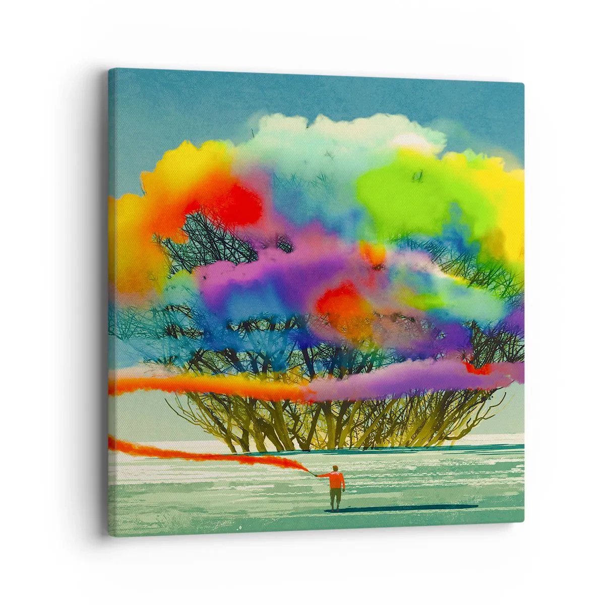 Bild auf Leinwand - Leinwandbild - Erwecke diese Welt zum Leben - 40x40 cm