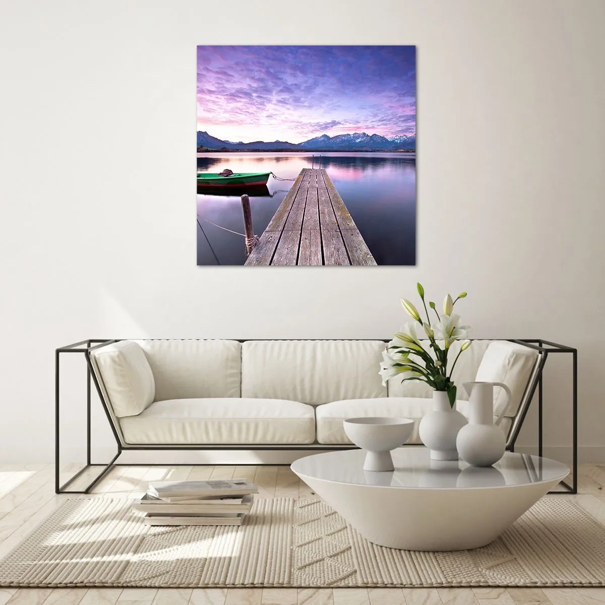 Glasbild - Bild auf glas - Freundliche Stille - 70x70 cm