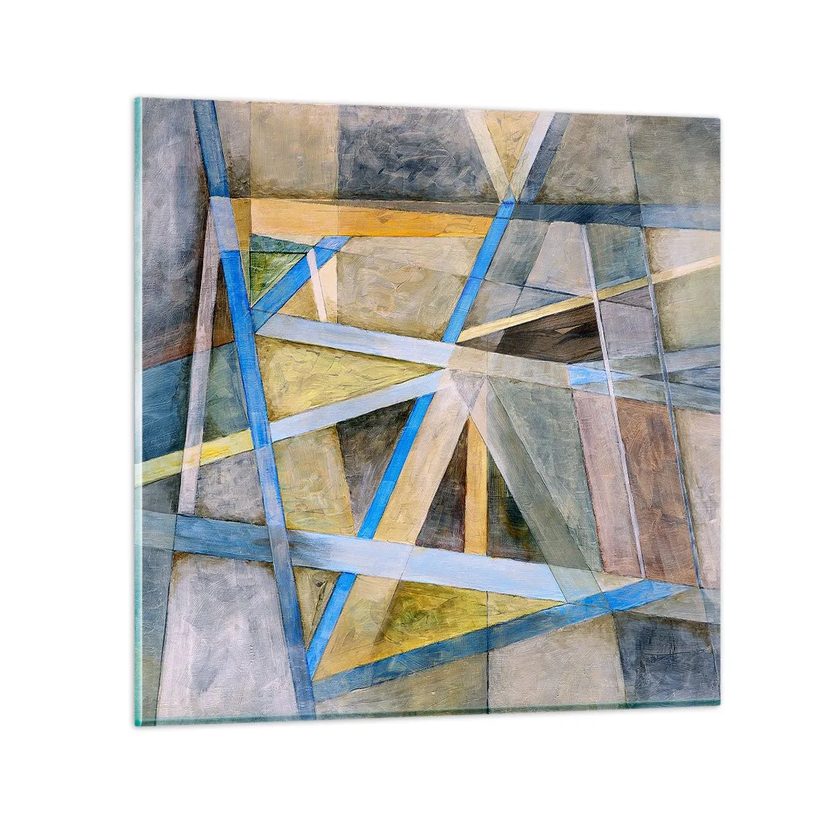 Glasbild - Bild auf glas - Gerade oder diagonal? - 30x30 cm