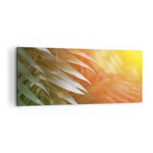 Bild auf Leinwand - Leinwandbild - Morgen im Dschungel - 100x40 cm