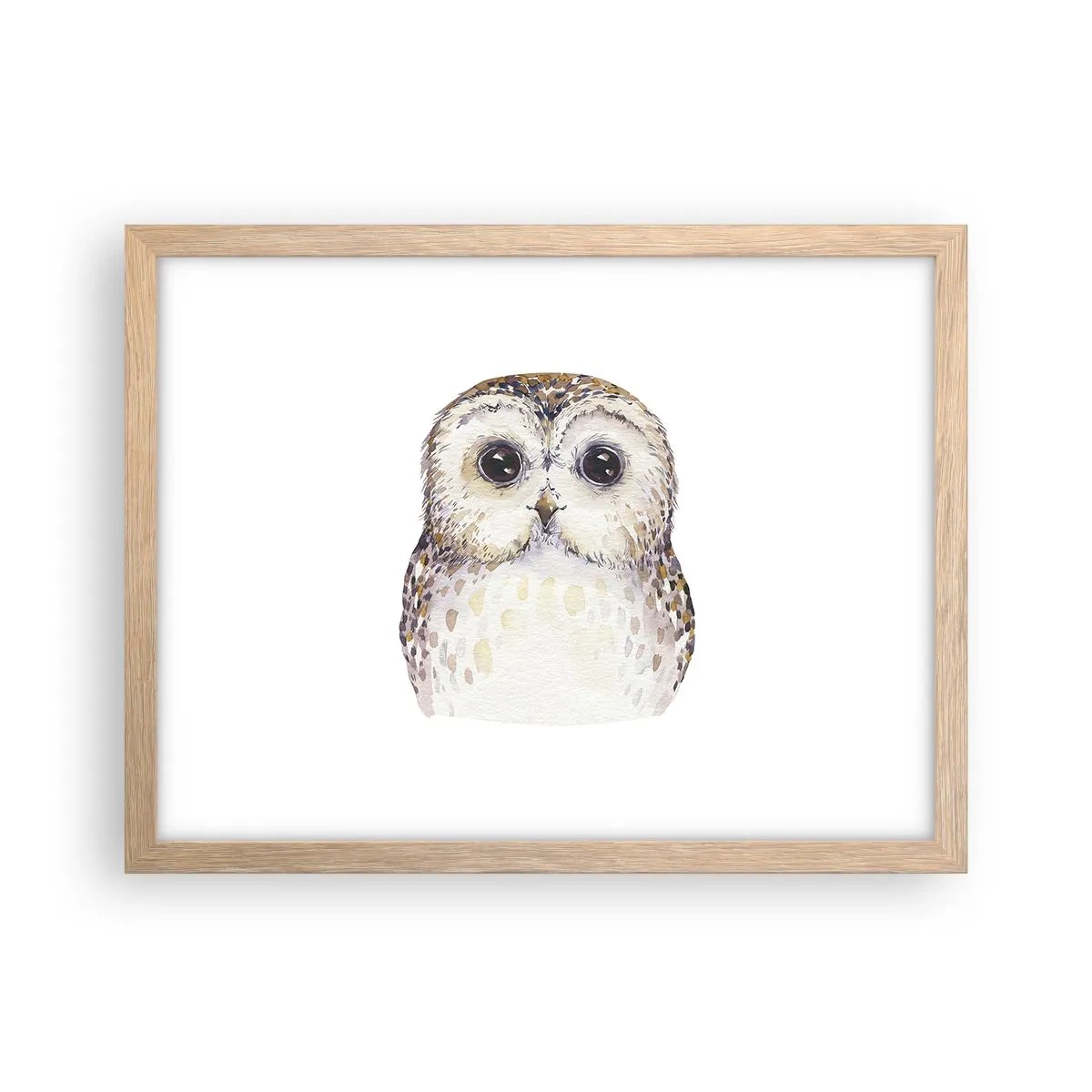 Poster in einem Rahmen aus heller Eiche - Schau mir in die Augen - 40x30 cm