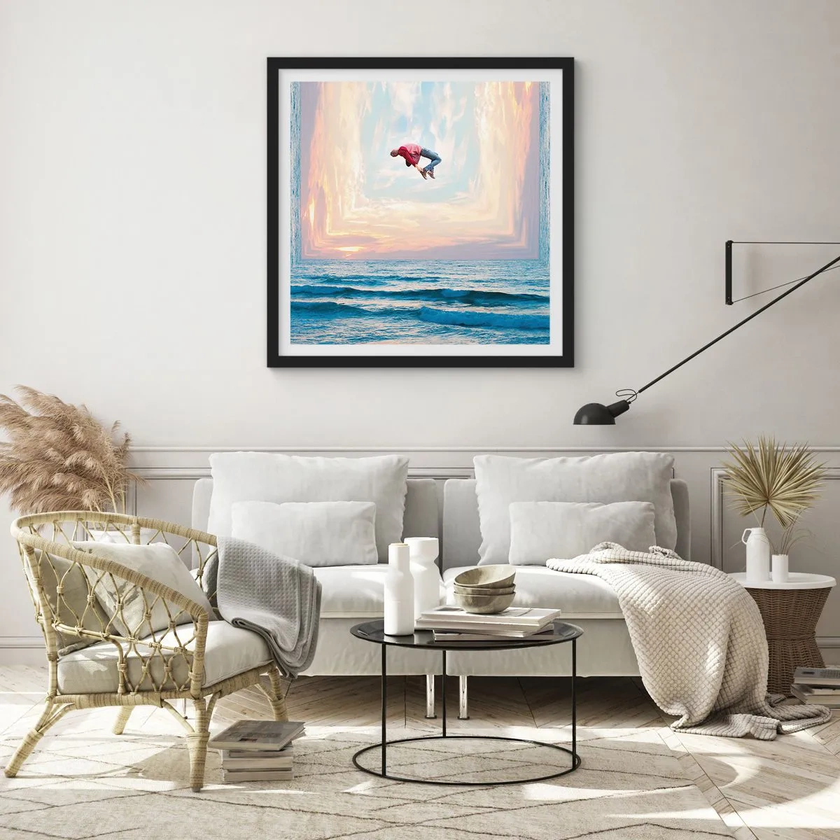 Poster in einem schwarzem Rahmen - In eine andere Dimension - 40x40 cm