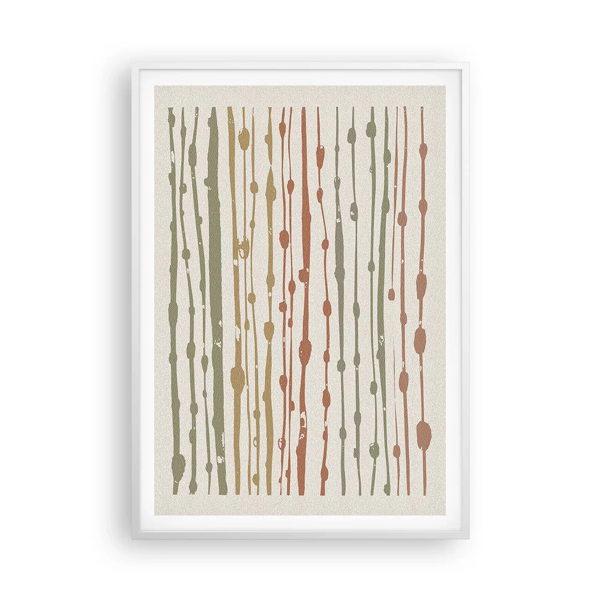 Poster in einem weißen Rahmen - Musikalische Notation von Farben - 70x100 cm