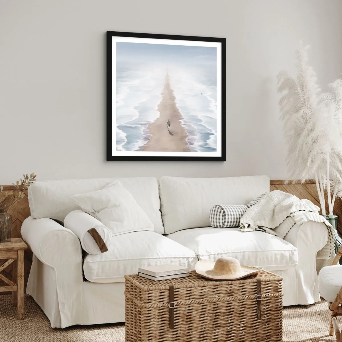 Poster in einem schwarzem Rahmen - Glänzende Zukunft - 40x40 cm