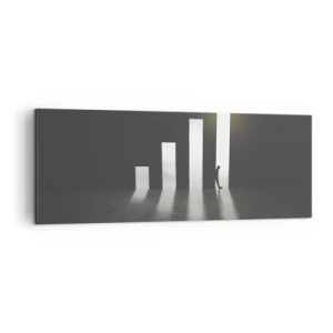 Bild auf Leinwand - Leinwandbild - Symbolisches Wachstum in Form von lichtdurchfluteten Passagen - 140x50cm - Erfolg – 