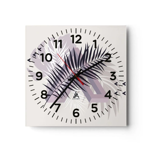 Wanduhr - Glasuhr - Der Schatten des Schattens - 40x40 cm