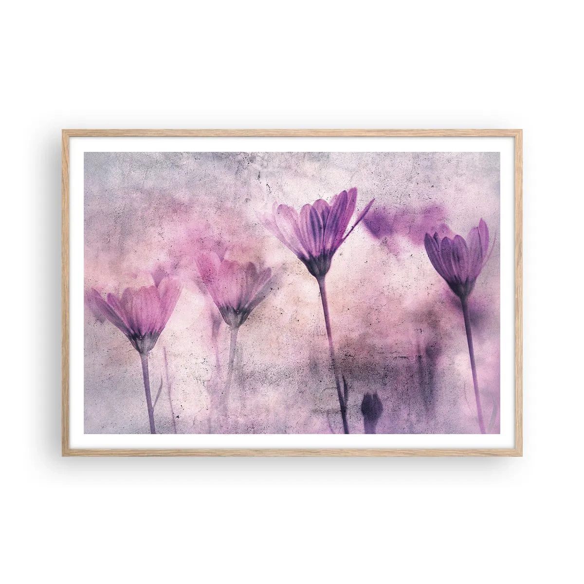 Poster in einem Rahmen aus heller Eiche - Ein Blumentraum - 100x70 cm