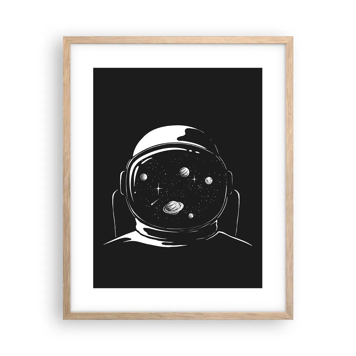 Poster in einem Rahmen aus heller Eiche - Schöne Aussicht - 40x50 cm