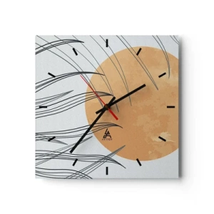 Wanduhr - Glasuhr - Immer der Sonne entgegen - 40x40 cm