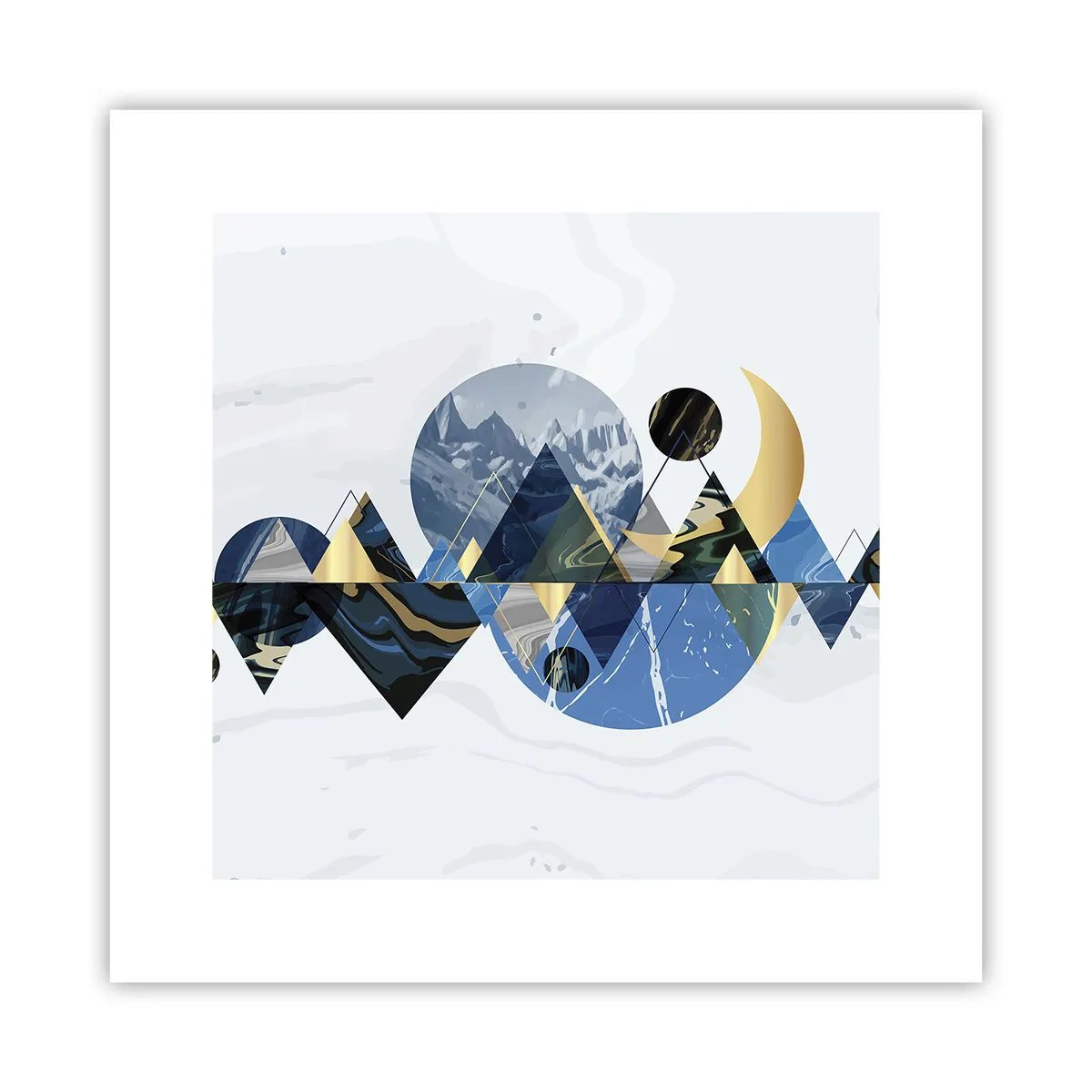 Poster - Geometrische Landschaft - 30x30 cm
