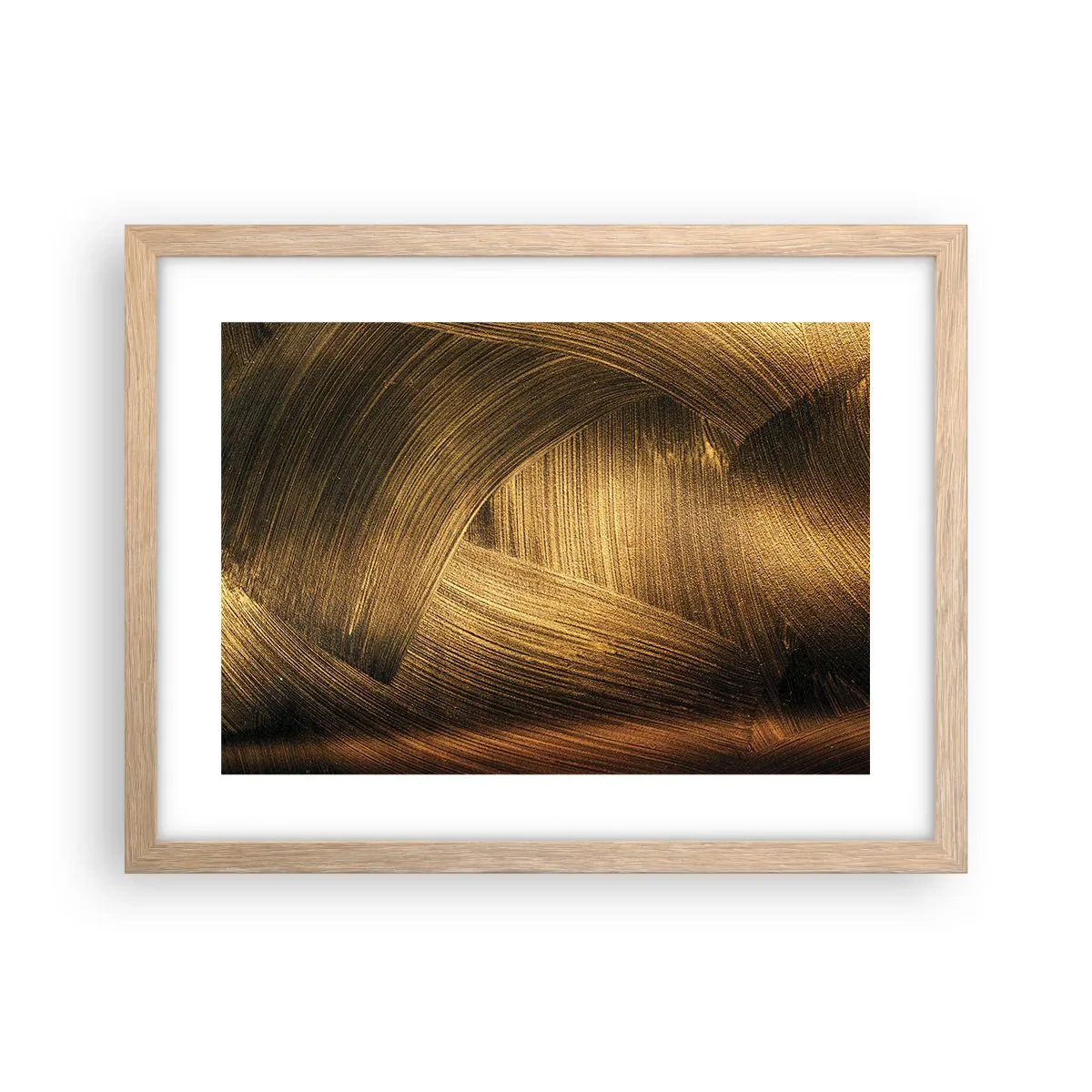 Poster in einem Rahmen aus heller Eiche - In einem goldenen Labyrinth - 40x30 cm