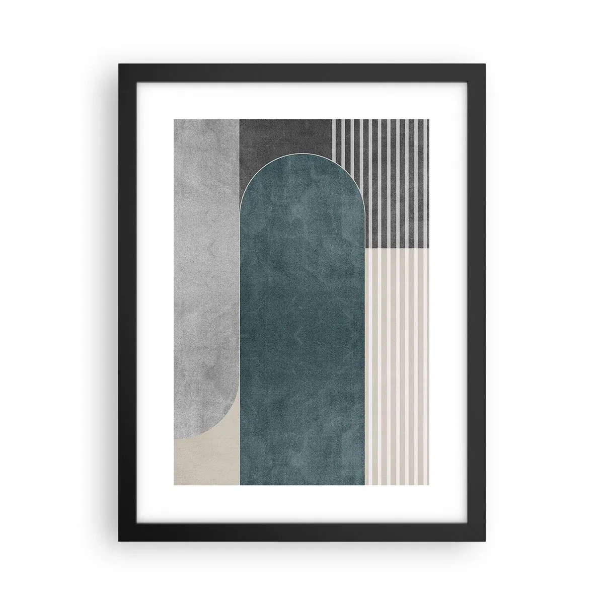 Poster in einem schwarzem Rahmen - Komposition auf der Ebene - 30x40 cm