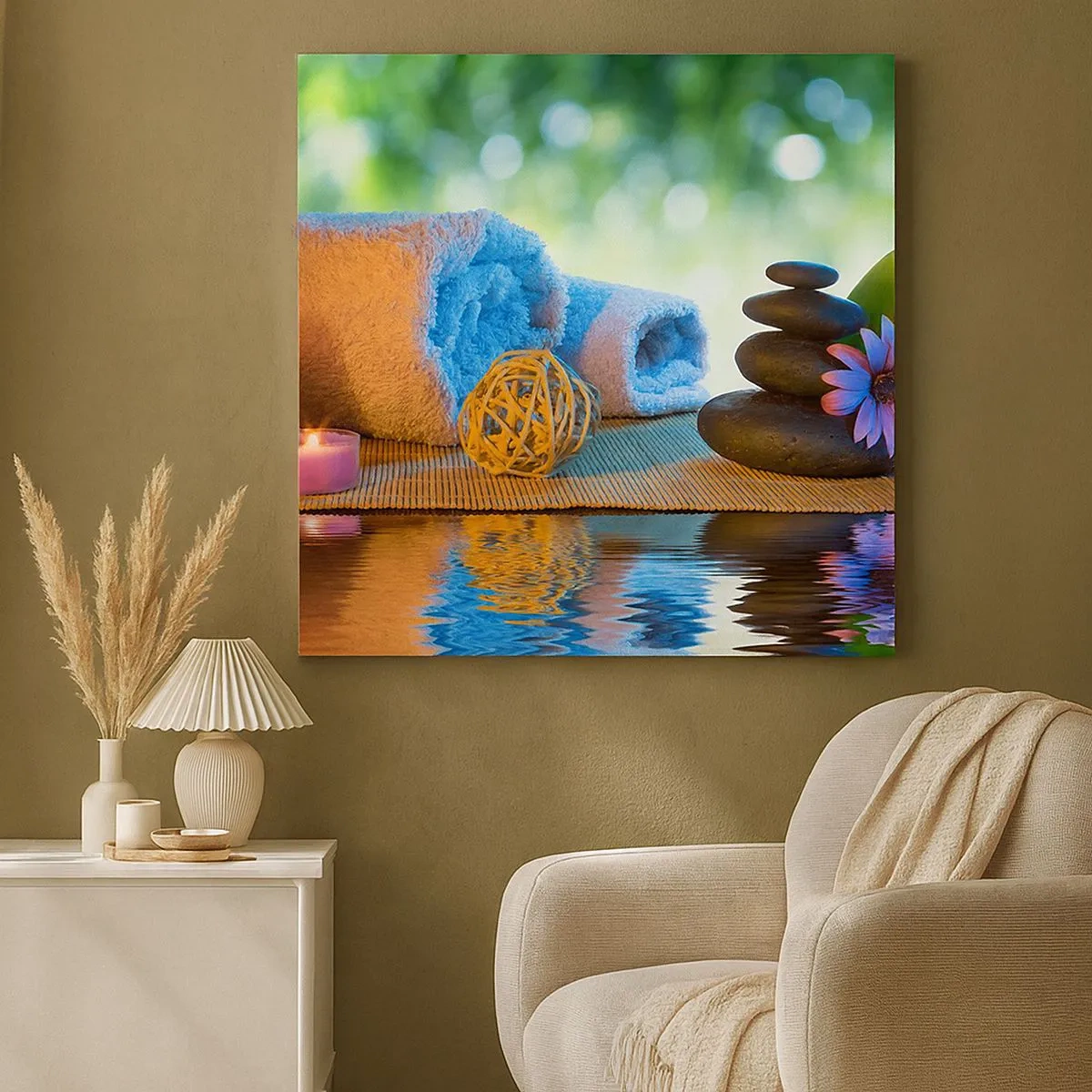 Bild auf Leinwand - Leinwandbild - Zeit für den Körper - 30x30 cm