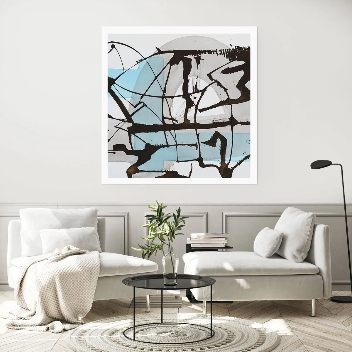 Poster - Trotzdem blau - 50x50 cm