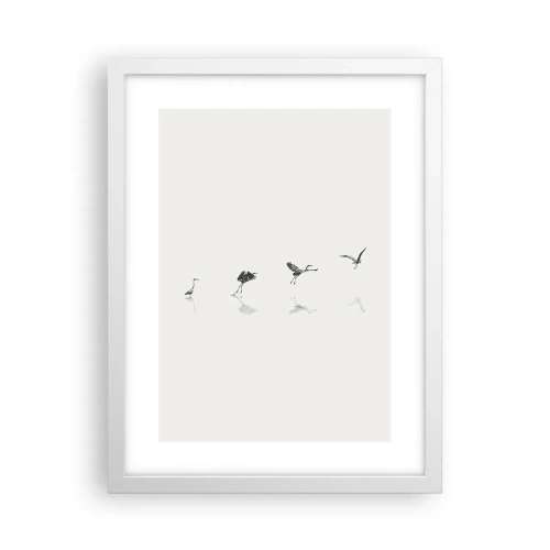 Poster in einem weißen Rahmen - Vier einfache Schritte - 30x40 cm