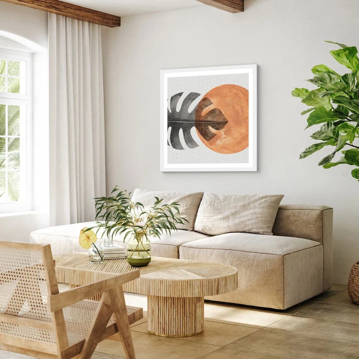 Poster in einem weißen Rahmen - Immer die Sonne - 30x30 cm