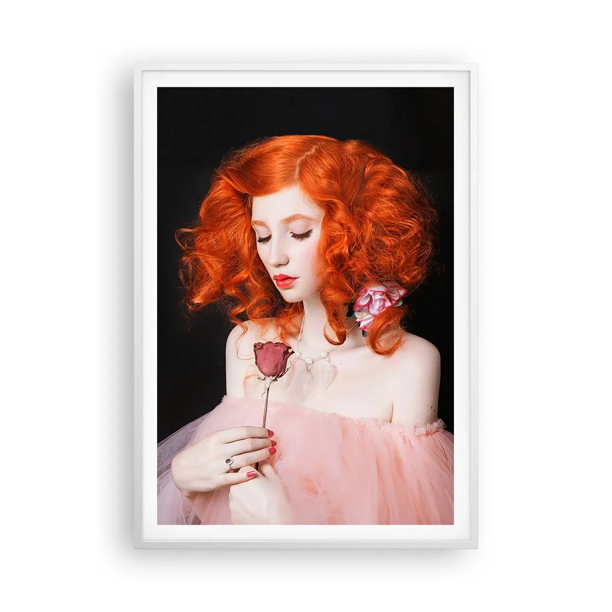 Poster in einem weißen Rahmen - Im barocken Stil - 70x100 cm