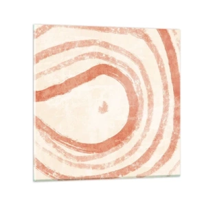 Glasbild - Bild auf glas - Korallenkreise – Komposition - 30x30 cm