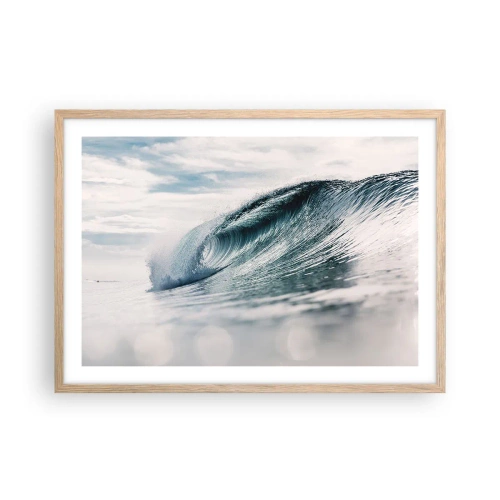 Poster in einem Rahmen aus heller Eiche - Wasserspitze - 70x50 cm