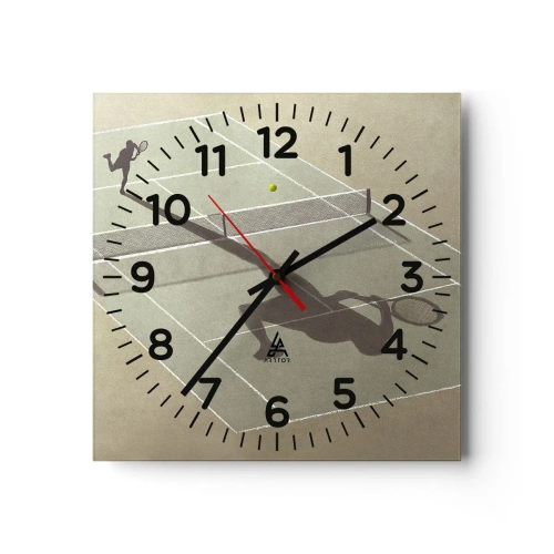 Wanduhr - Glasuhr - Überwinde dich selbst - 30x30 cm