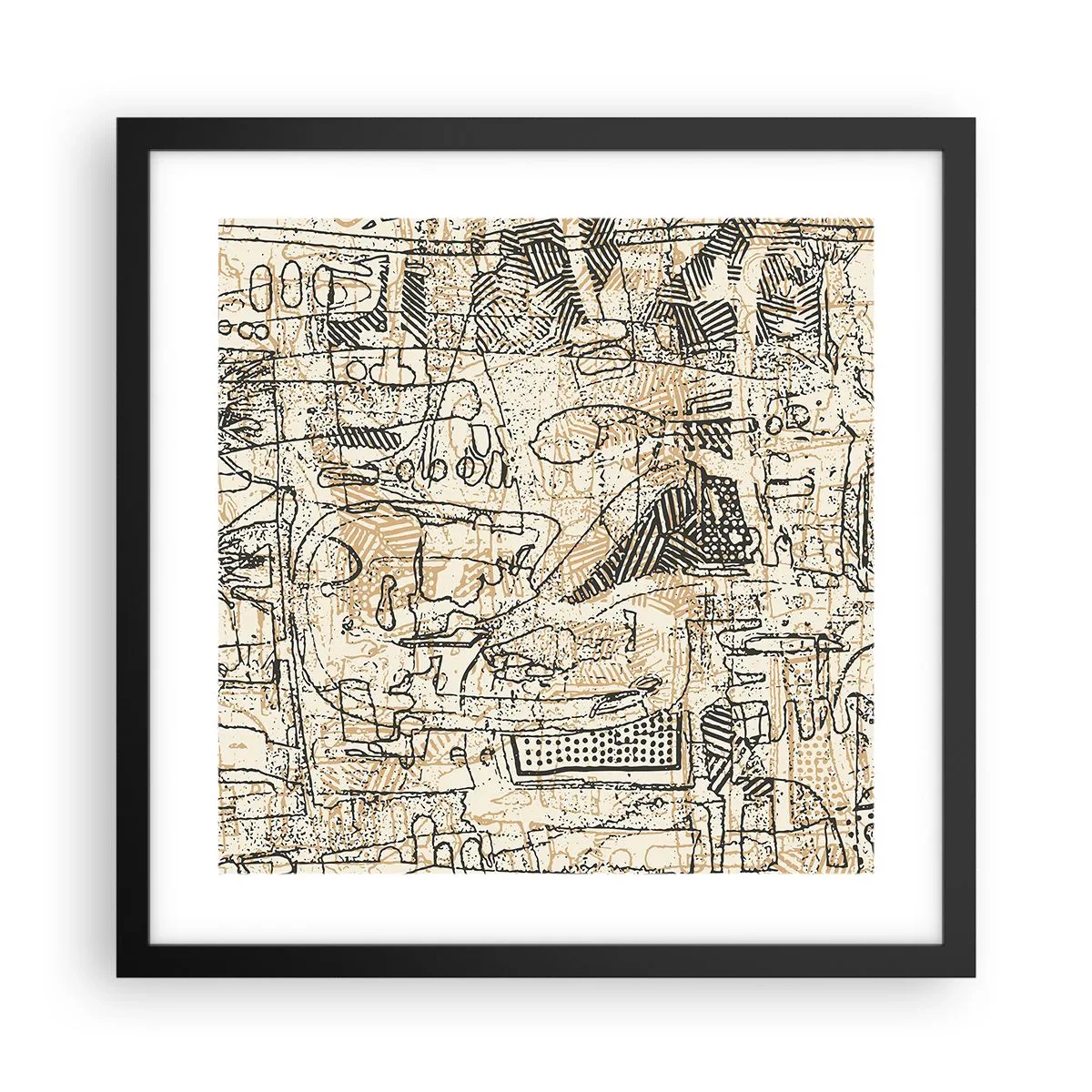Poster in einem schwarzem Rahmen - Es wartet darauf, entschlüsselt zu werden - 40x40 cm