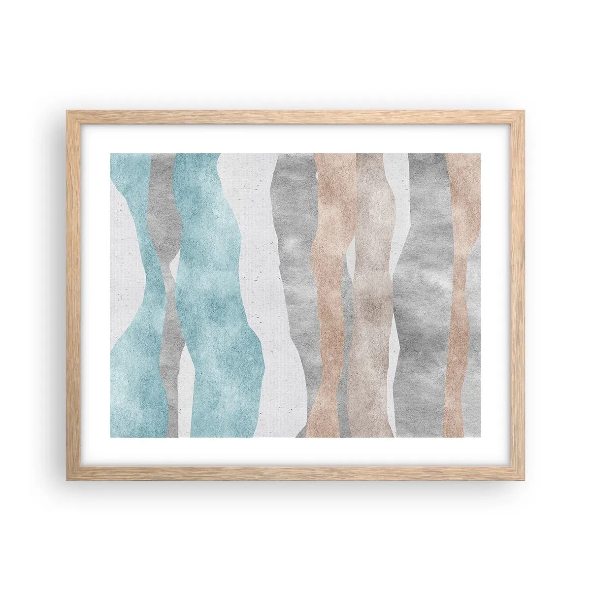Poster in einem Rahmen aus heller Eiche - Studie über Nähe - 50x40 cm