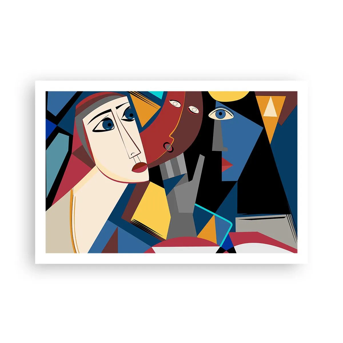 Poster - Gespräch zwischen Kubisten - 91x61 cm