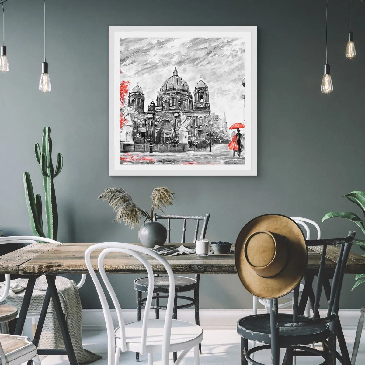 Poster in einem weißen Rahmen - Berliner Treffen - 60x60 cm