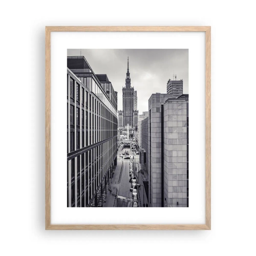 Poster in einem Rahmen aus heller Eiche - Warschauer Tal - 40x50 cm