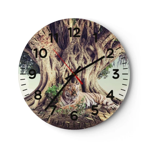 Wanduhr - Glasuhr - Blick aus dem Buch Genesis - 40x40 cm